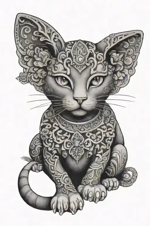 Egypt Ohm Flower Cat