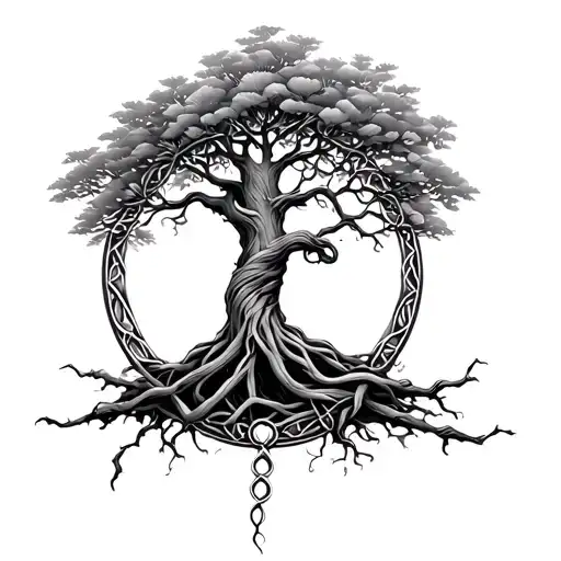 Tree Of Life With A Noodle In A Circle