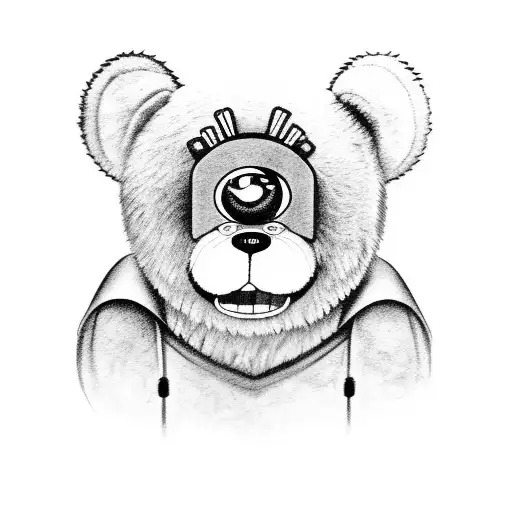 Mad Teddy Bear With Eye Patch