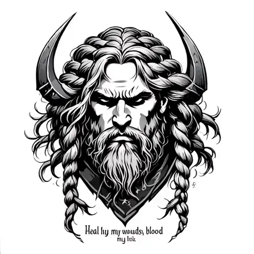 Viking Valkyria Male Heal My Wounds Cleanse My Blood Odin Jomsviking Amon Amarth Braid Hair