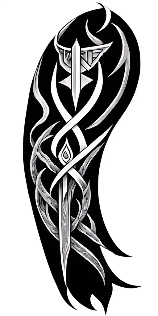 Rune Symbols Combine With Lord Of The Rings