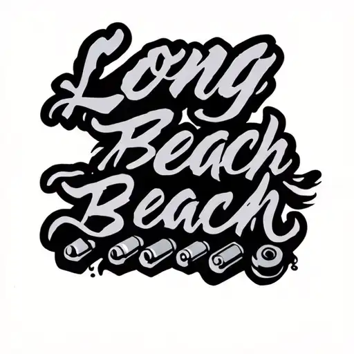 Long Beach W Bullets Text