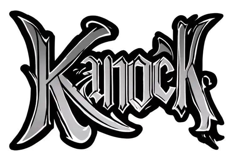 Word 'Kanock' Written