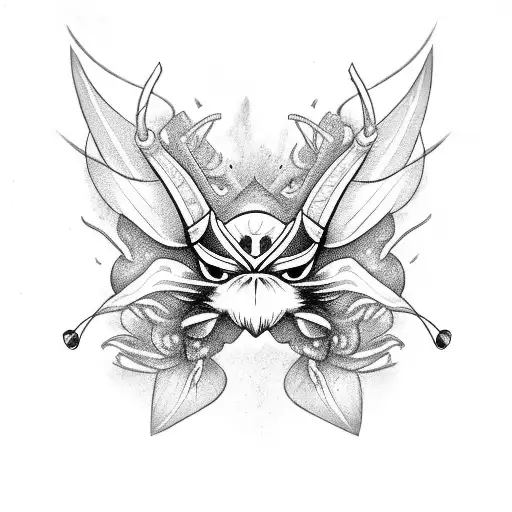 Moth With Oni Mask Incorporated