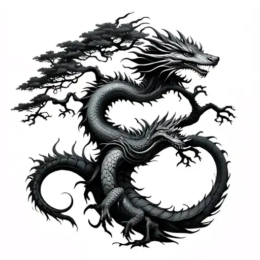 World Tree With Dragon Wrapping