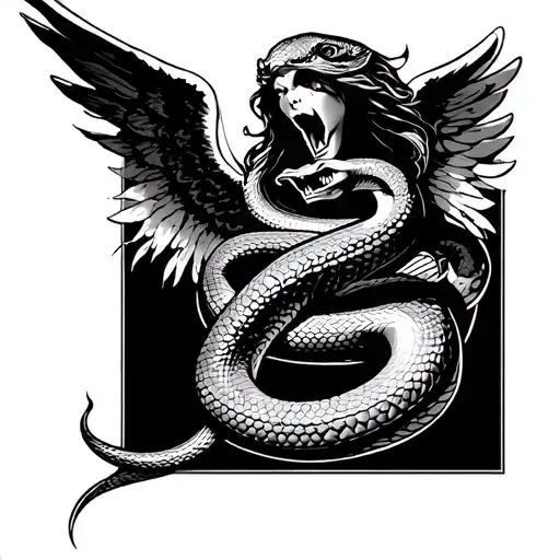 Angel Crushing Snake