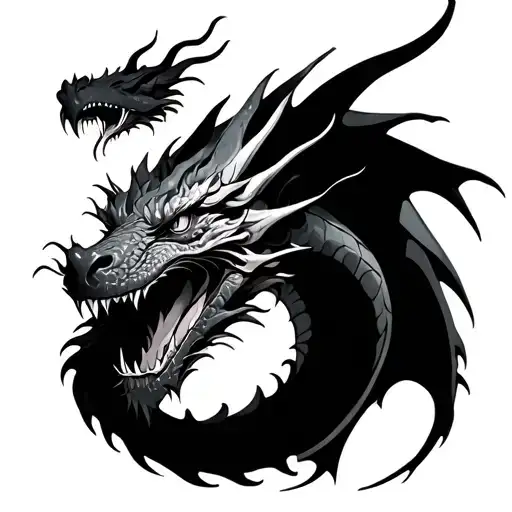 Heart Shape Dragon Emerging