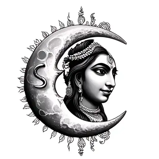 Jsakthi With Love Symbol And Moon Merging Together