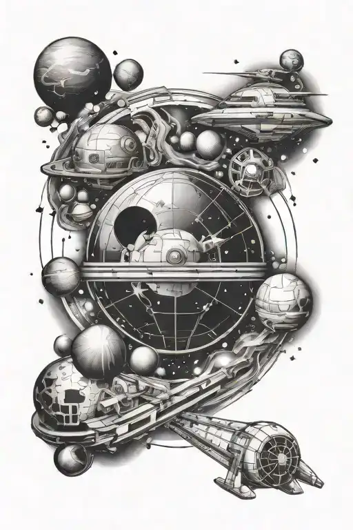 Outer Space With Stars And Planets Also Star Wars Inspired