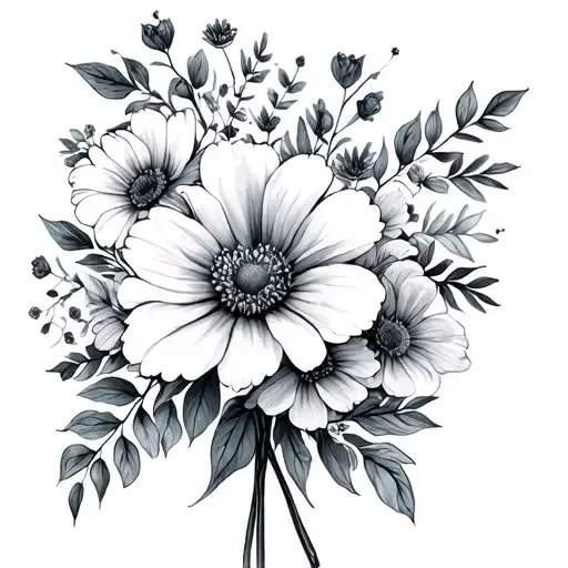 Birth Flower Bouquet September And January Together