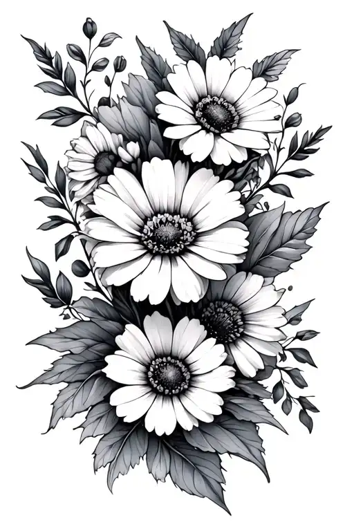 A Wildflower Floral Feminine Half Sleeve Tattoo For A Woman