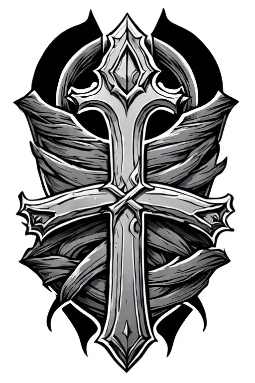 Crusader Cross Wrapped