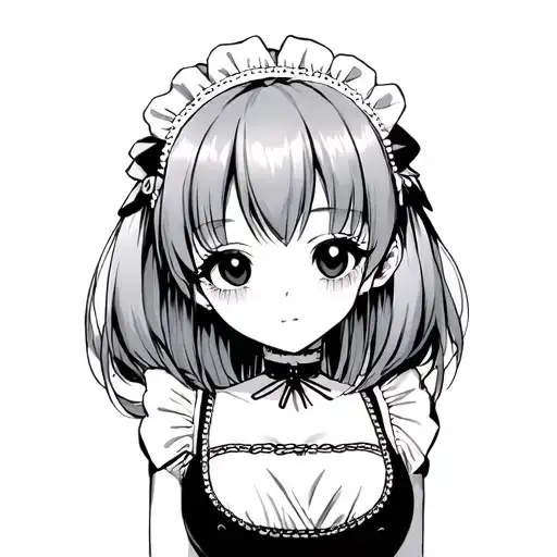 Anime Hentai Maid Girl With Ahegao Heart Eyes