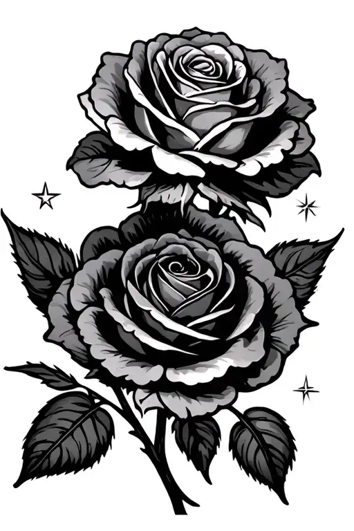 Yorkshire Rose With Southern Cross Stars