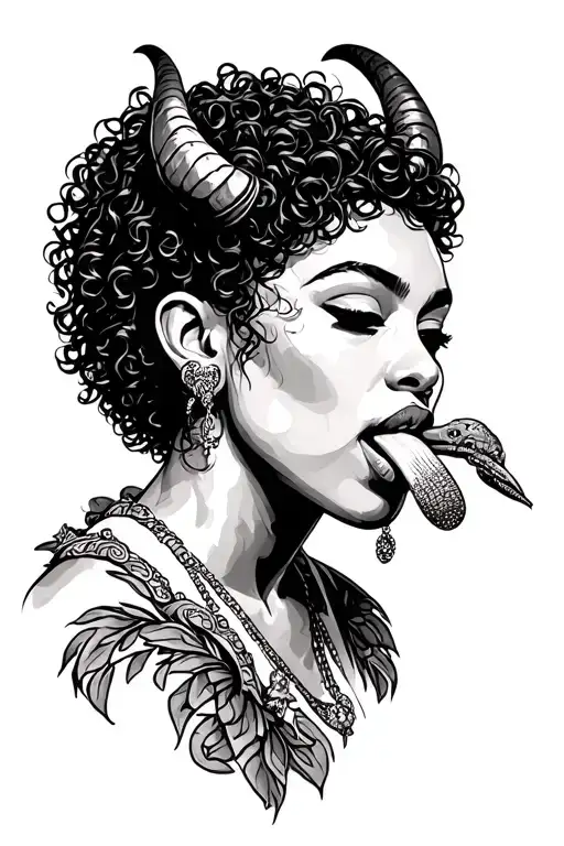 Curly Hair Puerto Rican Horns And Licking