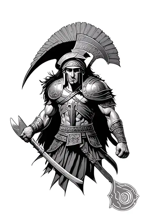 Spartan Warrior In A Colluseum