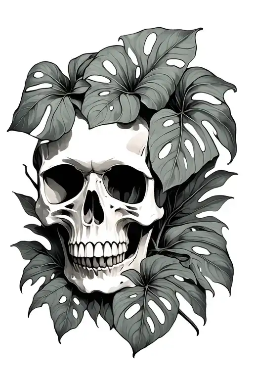 Skull Pothos Monstera Flowers Growing