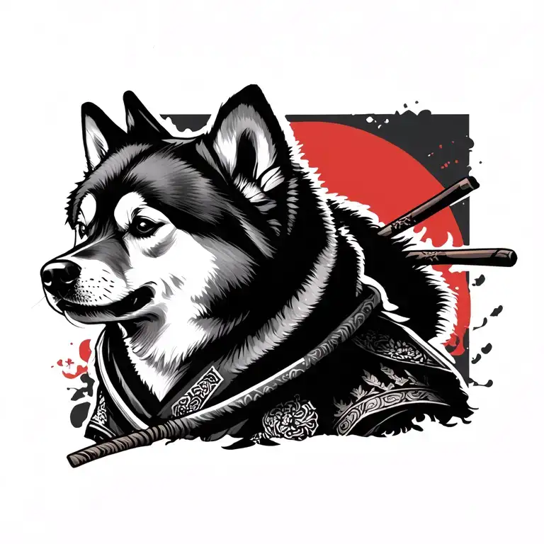 Samurai Shiba Japanese