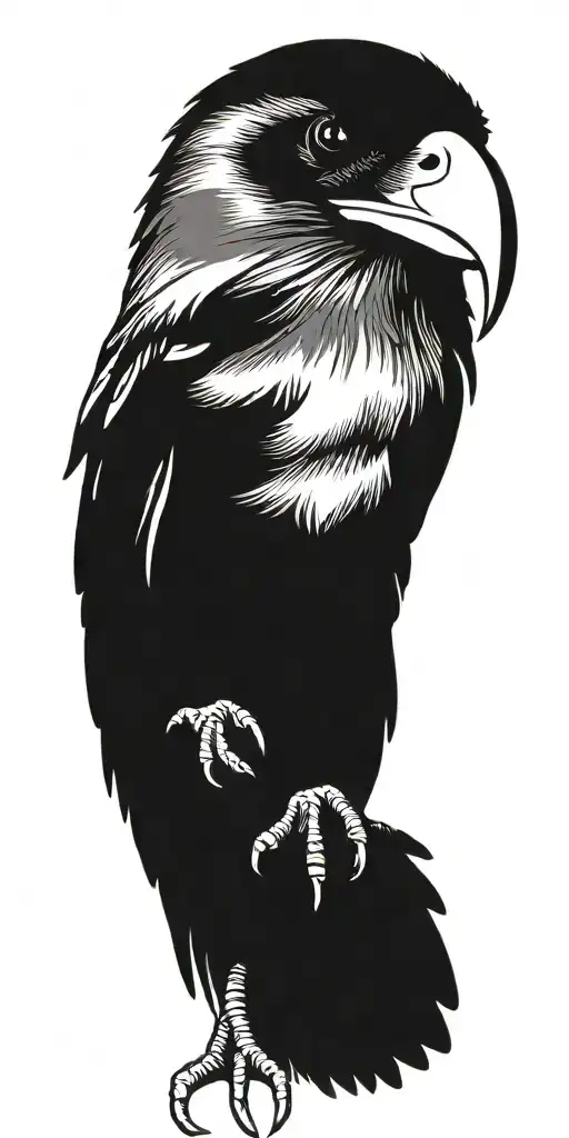 Black Raven Sitting