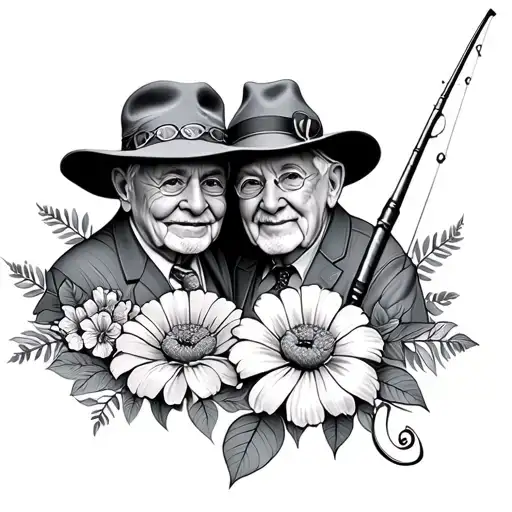 Passed Away Grandparents That Liked Flowers And Fishing