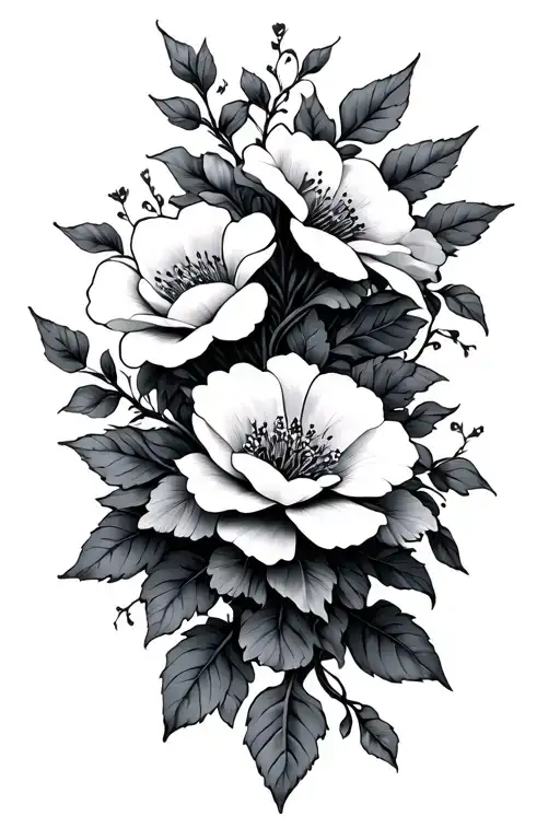 Intertwining Vines And Flowers With Pointed Edges