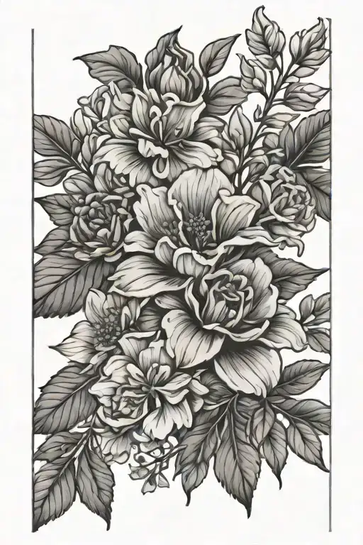 January December Birth Flower Bouquet