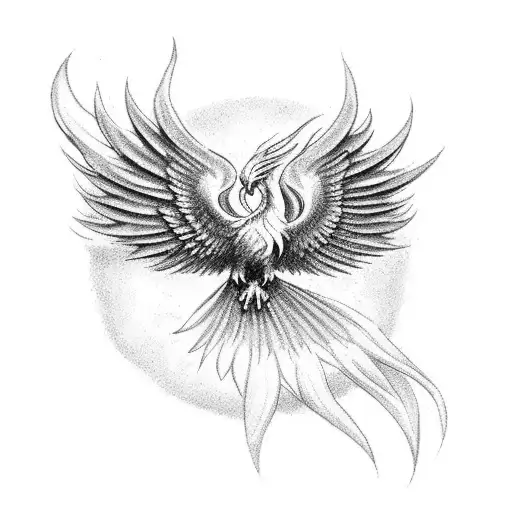 Phoenix Rebirth In Sky