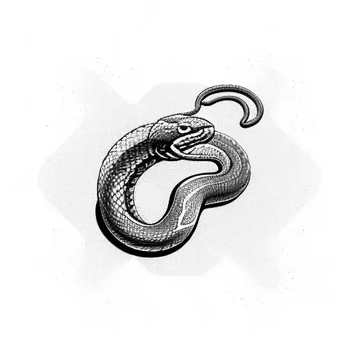 Snake Coiled Around A Dollar Sign