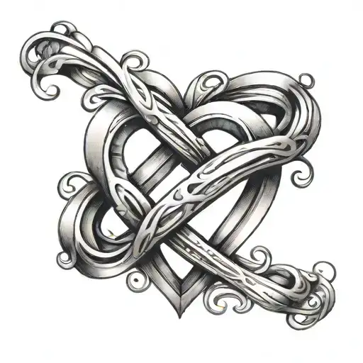Infinity Symbol Heart Intertwined Symbolizing The Client's Love