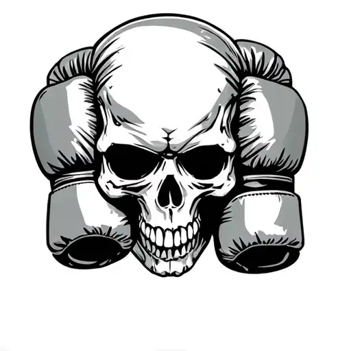 Boxing Gloves And Skull