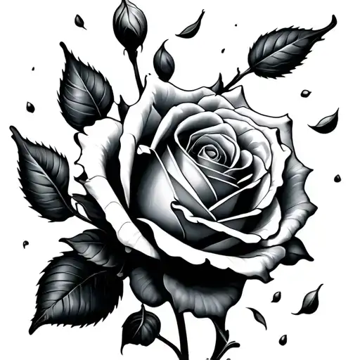 Petals Falling Off A Rose