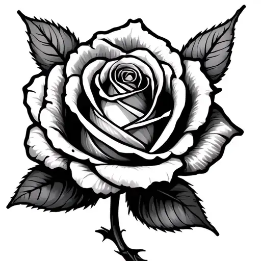 Rose That Has The Name Bailey Written Into The Stem