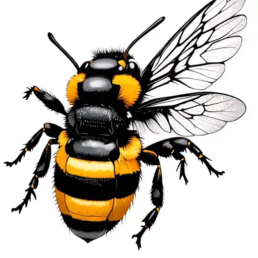 Bumblebee With Puzzle Pieces In The Wing Pattern