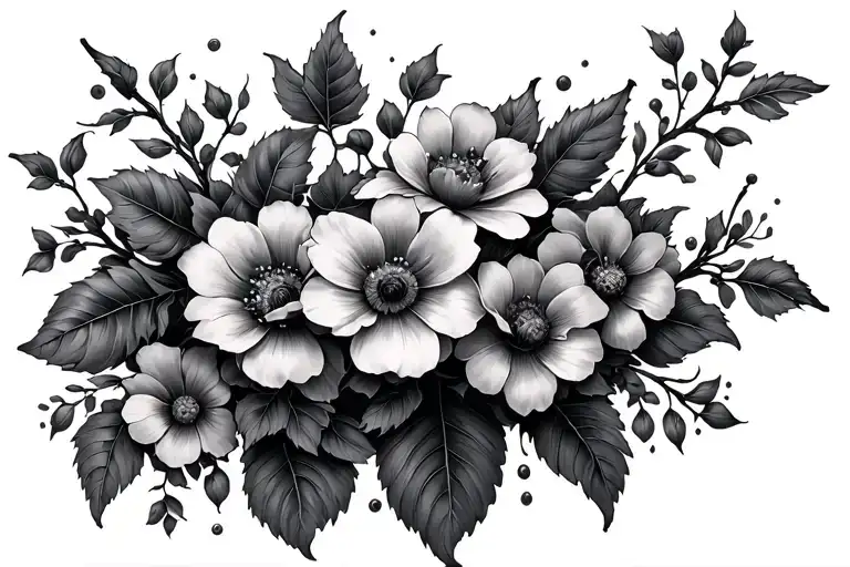 Vine With Flowers Coming Off Of It