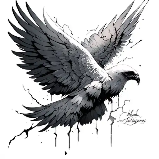 Broken Wing With Cracks Going Up Arm