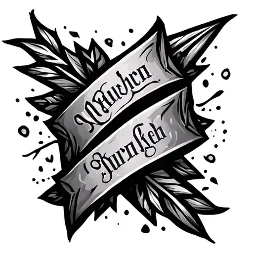 Double Arrow Tattoo With Kids Names Intertwined