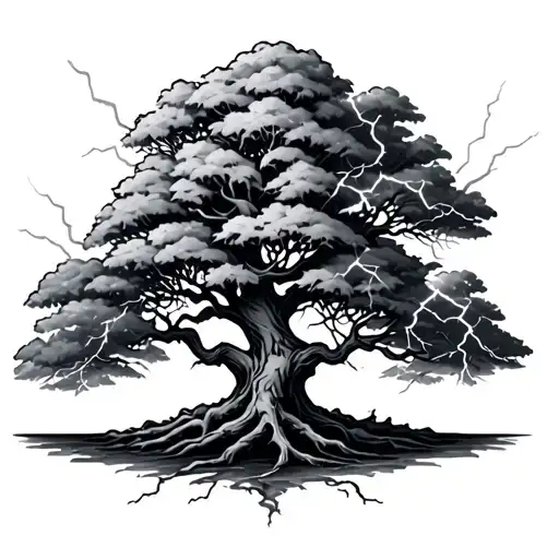 Poison Tree With Lightning Storm