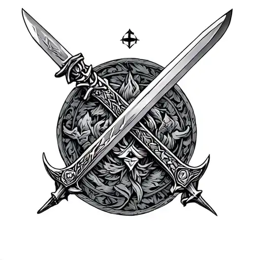 Viking Swords Tarot Card