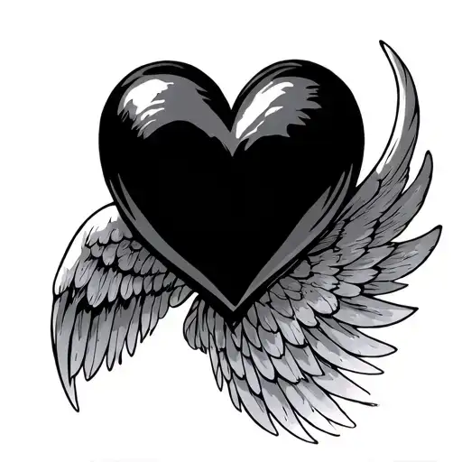 Heart And Single Wing Attached