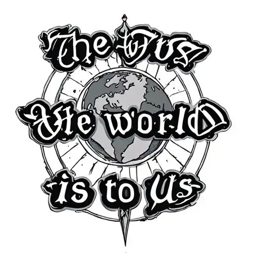 Lettering The World Is To Us Gothic