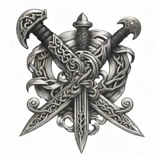 Zulfiqar Sword Intertwined