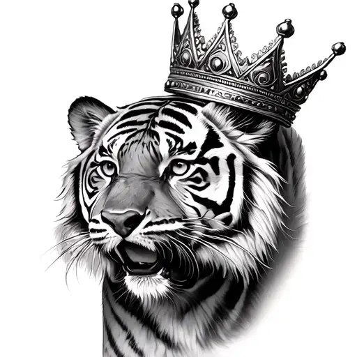 Baby Tiger Reaching For Crown