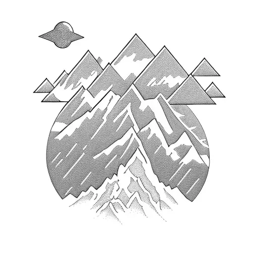 Intricate Mountain Landscape With A Hidden Football