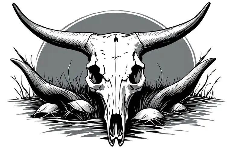 Fishing And Texas Longhorn Skull