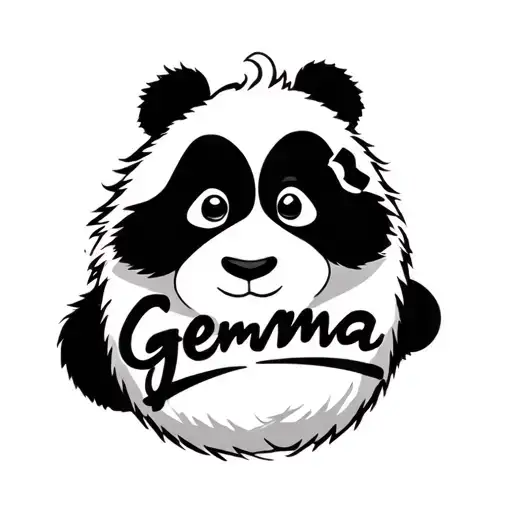 Panda With The Name Gemma