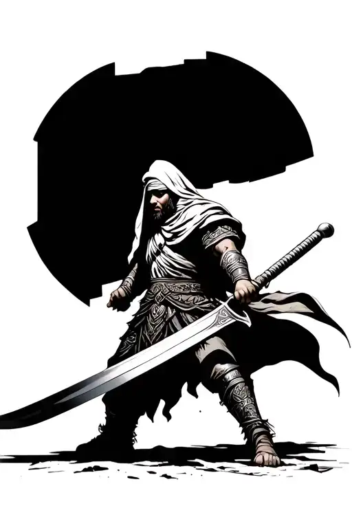 Arab Warrior With Sword