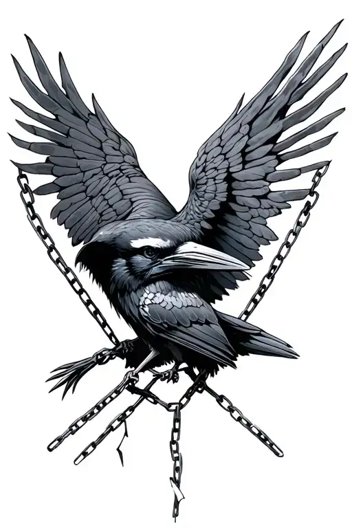 Raven With Broken Chains
