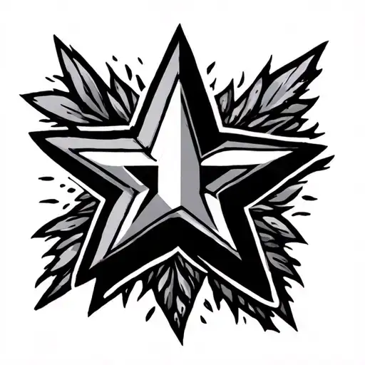 Starving Star With Initial Minimalist Representing The