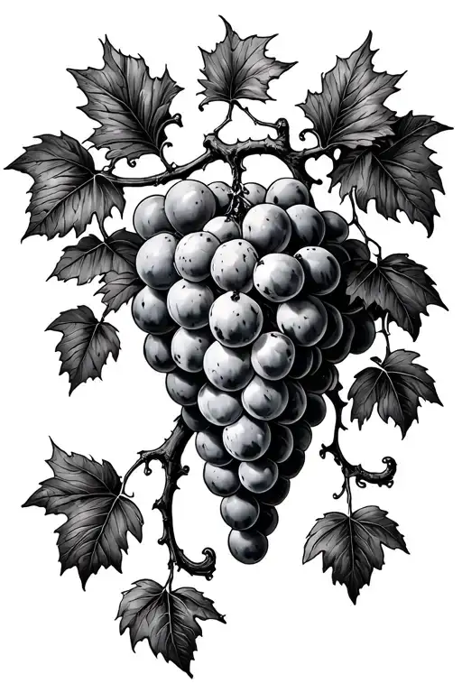 Gothic Grape Vines Stipple