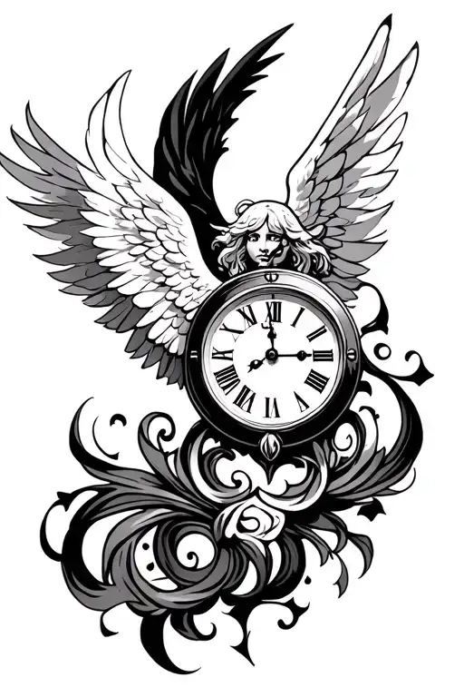 Angel Clock Face